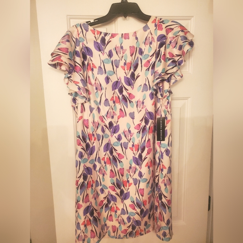 Pink dress with floral pattern
